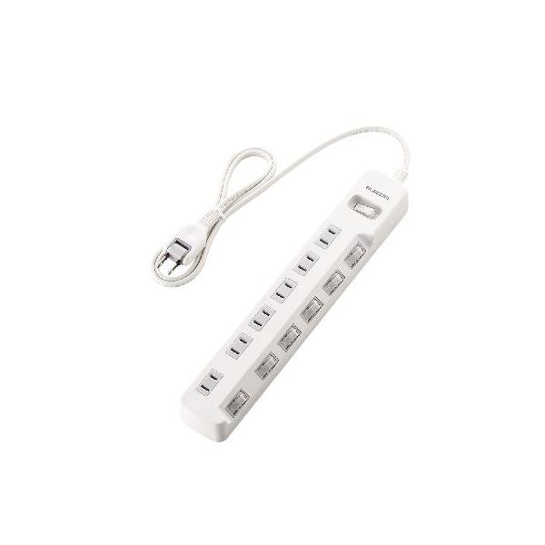 （まとめ）エレコム 一括＆個別スイッチ付 省エネタップ T-E7A-2610WH【×3セット】（代引不可）