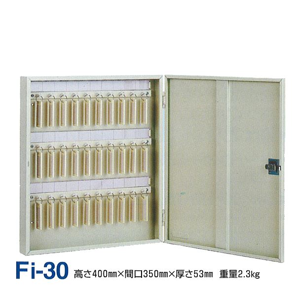 キーボックス/鍵収納箱 【壁掛け固定式/30個掛け】 スチール製 タチバナ製作所 Fi-30（代引不可）