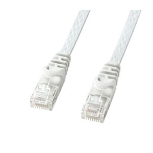 （まとめ）サンワサプライ カテゴリ6フラットLANケーブル LA-FL6-15W【×3セット】（代引不可）の通販は 6,090円