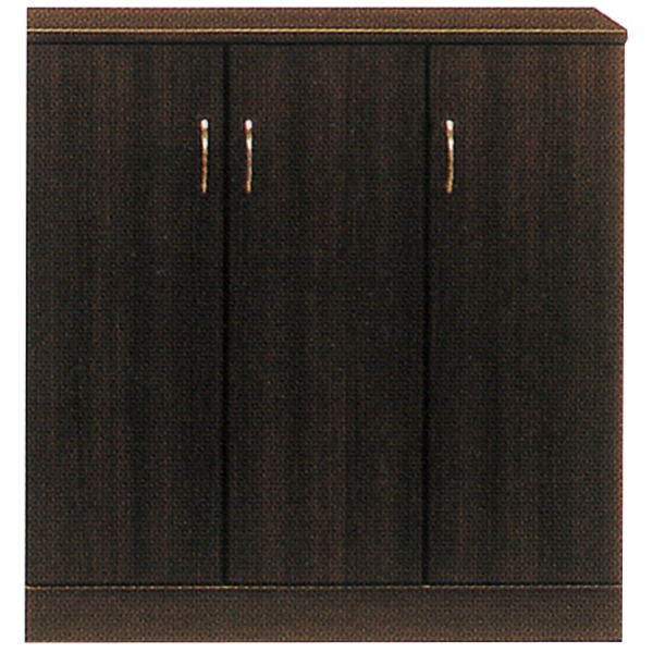 ローシューズボックス(下駄箱) 幅90cm×奥行38cm×高さ92cm 日本製 ブラック【完成品】（代引不可）