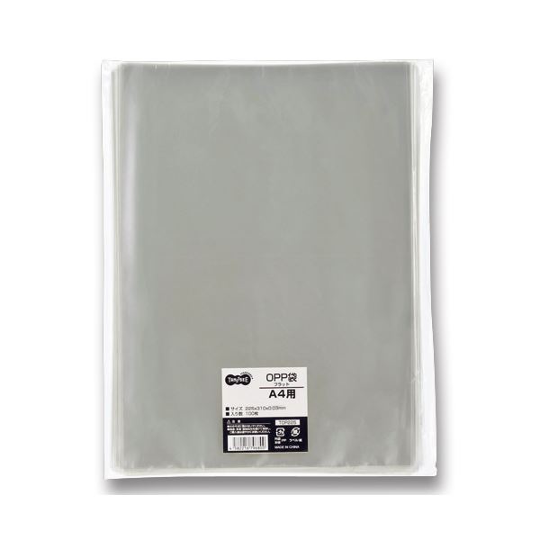 （まとめ） TANOSEE OPP袋 フラット A4用 225×310mm 1セット（500枚：100枚×5パック） 【×2セット】（代引不可）