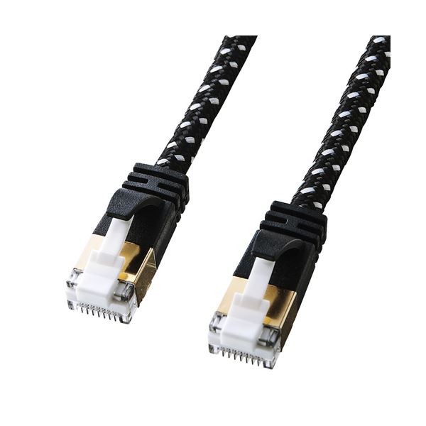 （まとめ）サンワサプライ つめ折れ防止カテゴリ7細径メッシュLANケーブル KB-T7ME-02BKW【×3セット】（代引不可）の通販は 5,088円