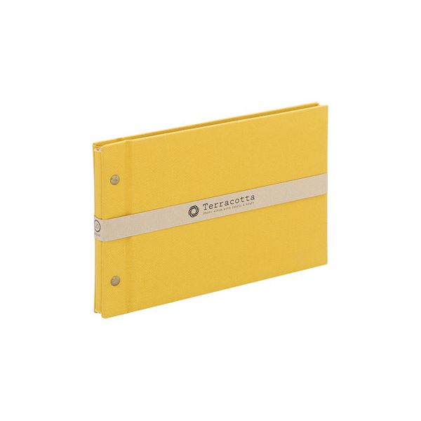 (業務用セット) 布クロスアルバム 写真 Terracotta【テラコッタ】 ナカバヤシ／外ビス式フリ-アルバム 写真／A5／イエローTER-A5F-120-Y【×5セット】（代引不可）
