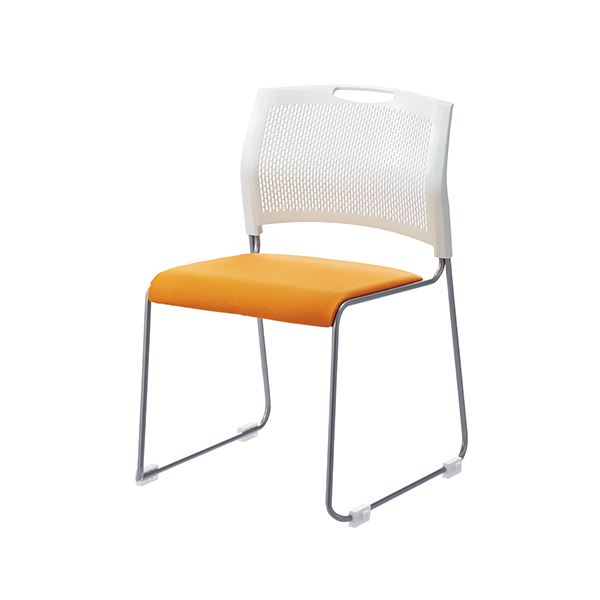 ジョインテックス 会議イス FRS-20 OR オレンジ（代引不可）