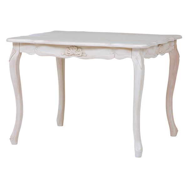 アンティーク風ダイニングテーブル/リビングテーブル 【長方形/幅100cm】 木製 『ハンプトンシリーズ』 姫系 RKT-1691AW（代引不可）