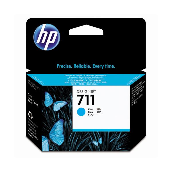 （まとめ） HP711 インクカートリッジ シアン 29ml 染料系 CZ130A 1個 【×3セット】（代引不可）