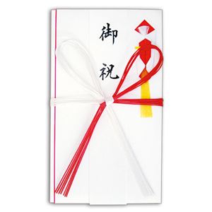 （まとめ） 赤白7本 花結 金封 高級和紙 短冊付 NO.2653 1枚 【×40セット】（代引不可）