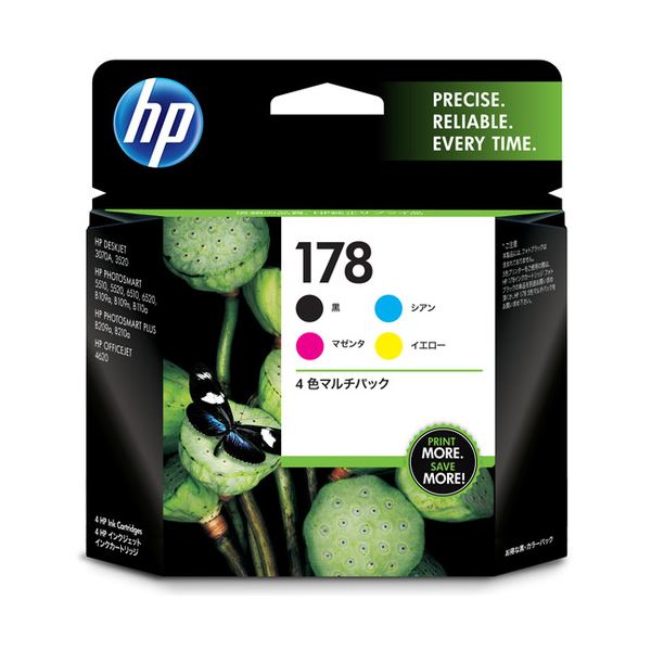 （まとめ） HP178 インクカートリッジ 4色マルチパック CR281AA 1箱（4個：各色1個） 【×3セット】（代引不可）