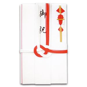 （まとめ） 赤白7本 金封 短冊付 E-651 1枚 【×60セット】（代引不可）