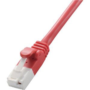 （まとめ） エレコム Cat5e対応ツメ折れ防止LANケーブル レッド 10m LD-CTT／R10／RS 1本 【×5セット】（代引不可）の通販は