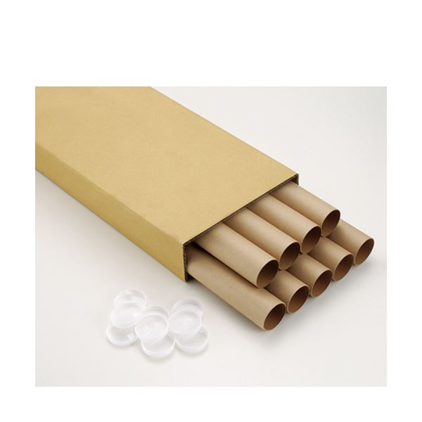 （まとめ） TANOSEE 製図用紙管（ポリ蓋付き） A2（550mm） 1箱（9本） 【×3セット】（代引不可）