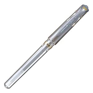 (まとめ) 三菱鉛筆 ゲルインクボールペン ユニボール シグノ 太字 1.0mm 銀 UM153.26 1本 【×40セット】(代引不可)