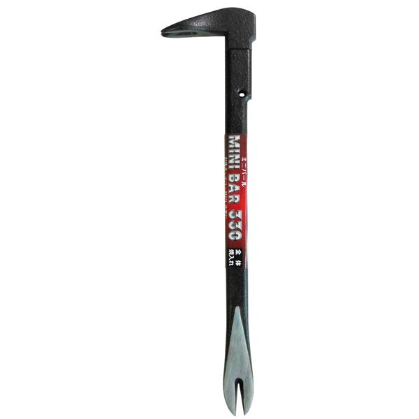 (業務用10個セット) H＆H ミニバール/梃子 【全長：330mm】 全体焼入れ HMB-330 〔DIY用品/大工道具〕（代引不可）