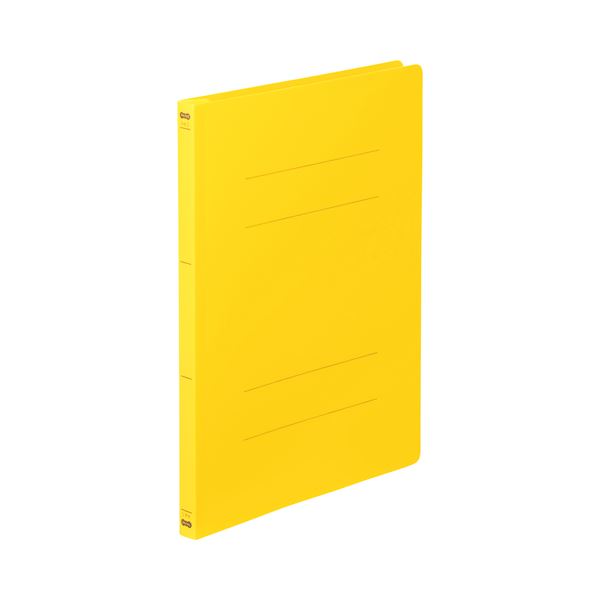 （まとめ） TANOSEE フラットファイル（PP） A4タテ 150枚収容 背幅17mm イエロー 1セット（25冊：5冊×5パック） 【×2セット】（代引不可）