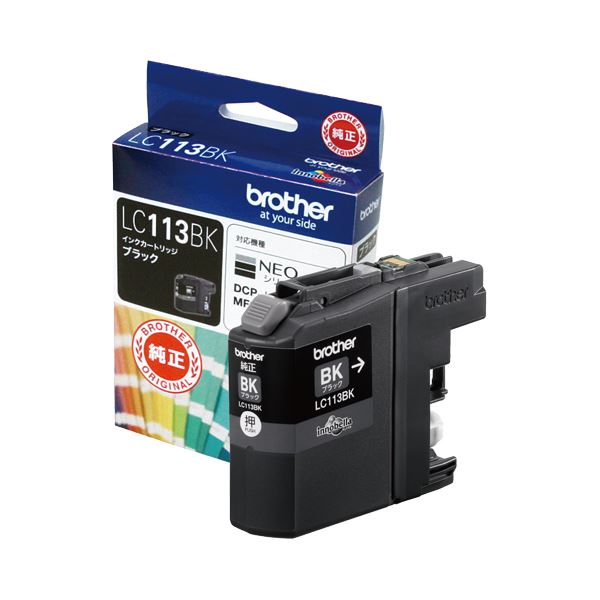 （まとめ） ブラザー BROTHER インクカートリッジ 黒 LC113BK 1個 【×3セット】（代引不可）の通販は