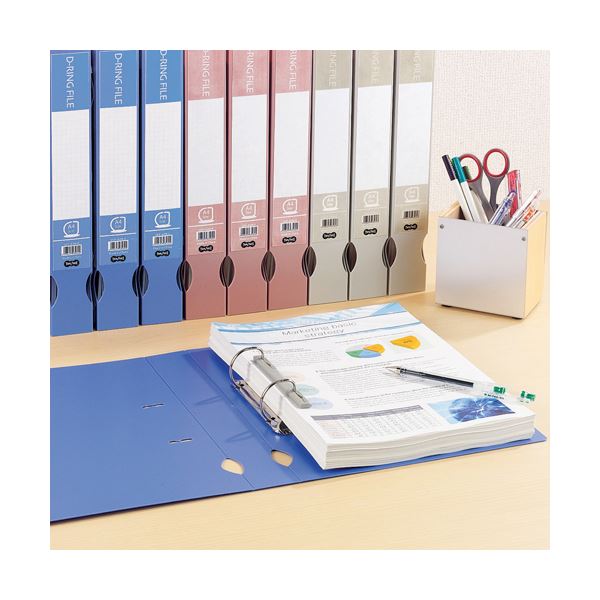 (まとめ) TANOSEE 片開きパイプ式ファイルE A4タテ 500枚収容 背幅76mm 青 1冊 〔×30セット〕(代引不可) まとめ）TANOSEE 片開きパイプ式ファイルE A4タテ 30mmとじ 青 30冊