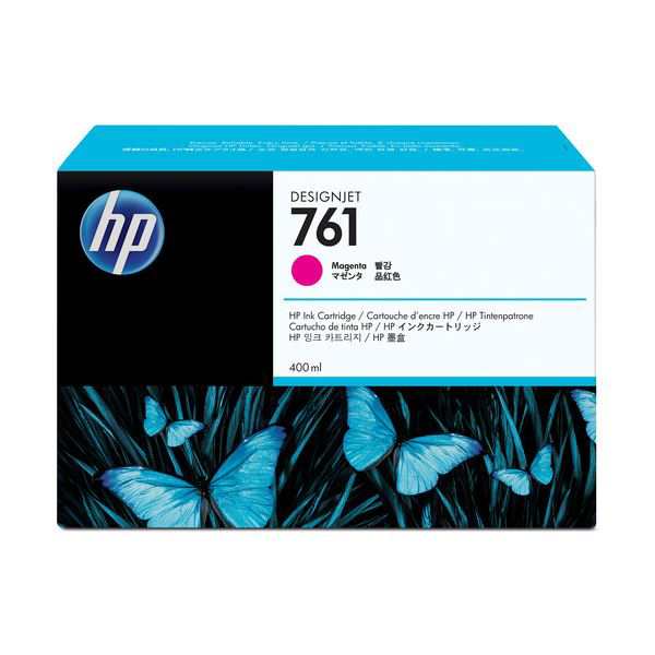 （まとめ） HP761 インクカートリッジ マゼンタ 400ml 染料系 CM993A 1個 【×3セット】（代引不可）