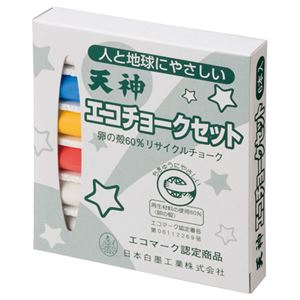 （まとめ） 日本白墨 エコチョーク72 4色詰合せ ECO-6 1箱（6本） 【×30セット】（代引不可）