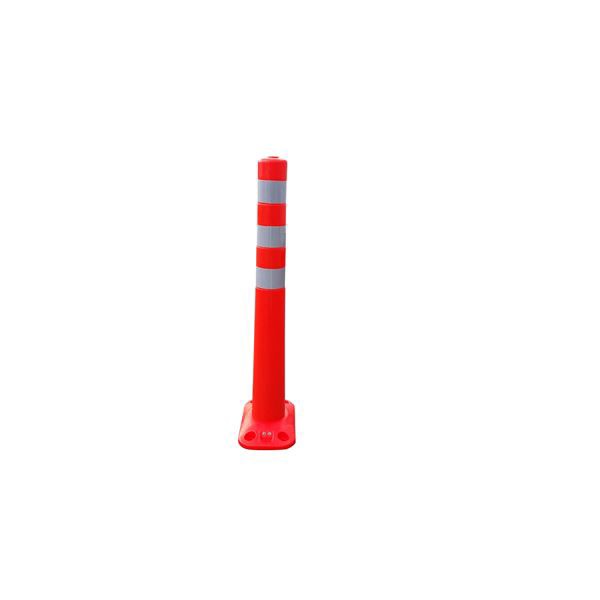 【1本】ポリウレタン製視線誘導標/ソフトコーン 【ベース式/4点固定】 高さ760mm 専用固定アンカーセット（代引不可）の通販は
