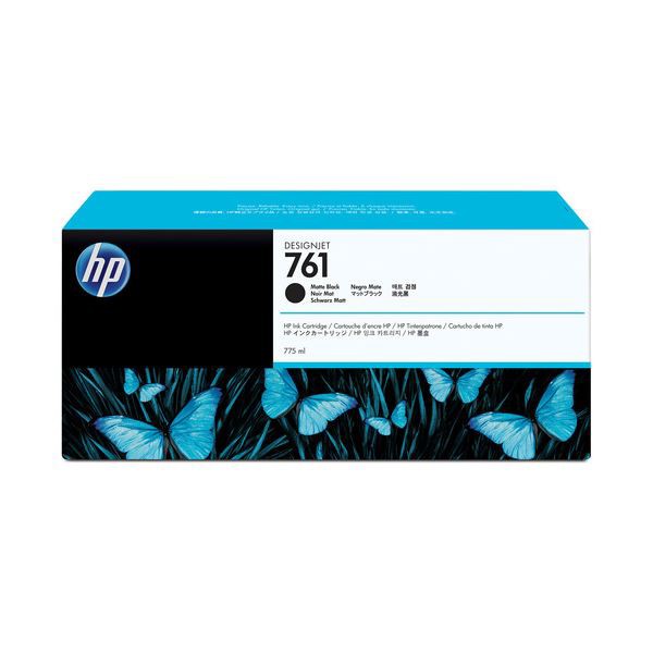 （まとめ） HP761 インクカートリッジ マットブラック 775ml 顔料系 CM997A 1個 【×3セット】（代引不可）