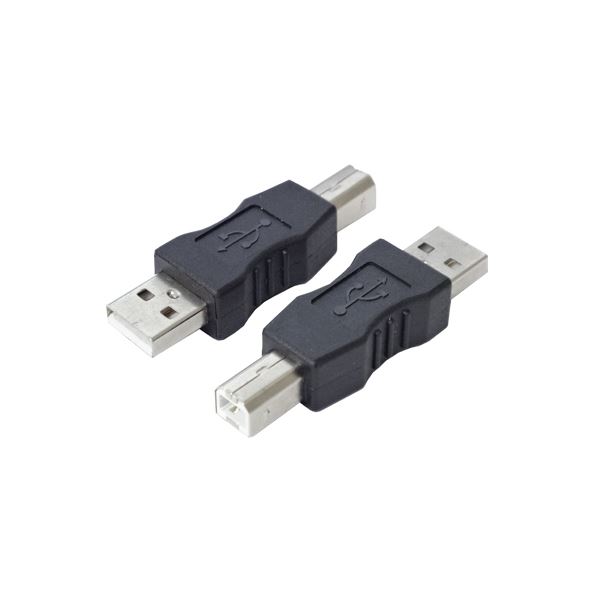 （まとめ）変換名人 変換プラグ USB A（オス）→USB B（オス） USBAA-BA【×20セット】（代引不可）
