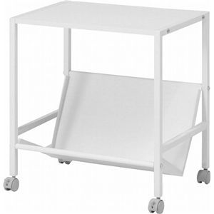 ファイルワゴン 【1段】 キャスター付き 幅55cm×奥行37cm ホワイト（白） ［オフィス収納用品］（代引不可）の通販は