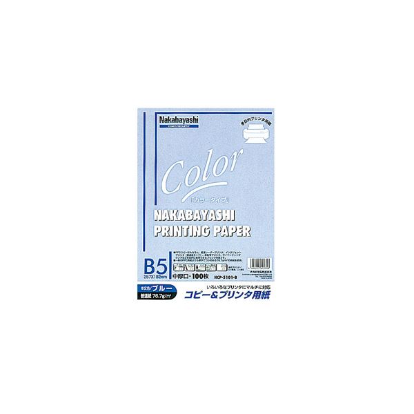 (業務用セット) コピー＆プリンタ用紙 カラータイプ B5 100枚入 HCP-5101-B【×20セット】（代引不可）