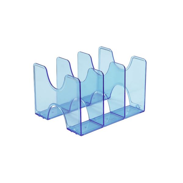 (業務用セット) かたづけベスト キャパティE9 ブックスタンド本立て FB-E9-CBN クリアブルー【×10セット】（代引不可）の通販は 8,663円