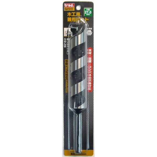 (業務用10個セット) TRAD 木工用兼用ビット/先端工具 【穴径：27mm】 インパクト12V対応 TWK-27.0 〔DIY用品/大工道具〕（代引不可）