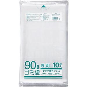 （まとめ） クラフトマン 業務用透明 メタロセン配合厚手ゴミ袋 90L HK-089 1パック（10枚） 【×15セット】（代引不可）