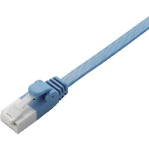 （まとめ） エレコム EU RoHS指令準拠 爪折れ防止フラットLANケーブル（Cat6） ブルー 1.0m LD-GFT／BU10 1本 【×10セット】（代引不可）