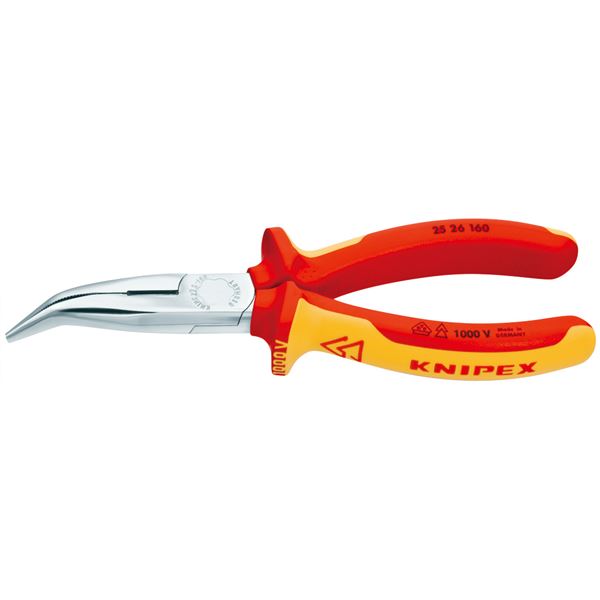 KNIPEX（クニペックス）2526-160 絶縁40゜先曲ラジオペンチ 1000V（代引不可）