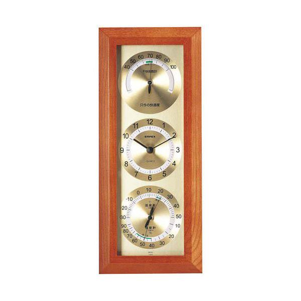 (まとめ)EMPEX 掛け時計 快適モニタ1台4役 不快指数・時計・温度・湿度計 TM-712【×2セット】（代引不可）の通販は 6,544円