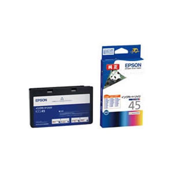 （まとめ）【純正品】EPSON ICCL45 4色カラー【×2セット】（代引不可）