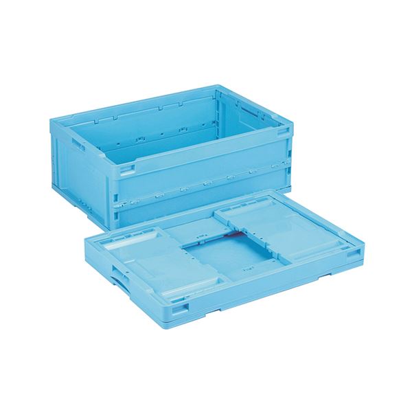 岐阜プラスチック工業 折りたたみコンテナー 蓋なし 55L ブルー CB-S56NR B（代引不可）の通販は 7,524円