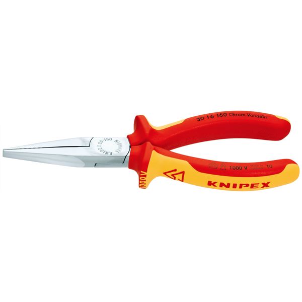 KNIPEX（クニペックス）3016-160 絶縁ロングノーズプライヤー 1000V （SB）（代引不可）