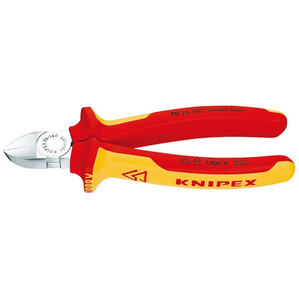 KNIPEX（クニペックス）7026-160 絶縁斜ニッパー 1000V（代引不可） 6,177円