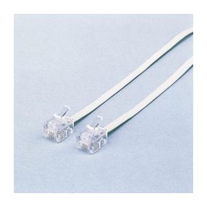 （まとめ）エレコム スリムモジュラケーブル（白） MJ-20WH【×5セット】（代引不可）