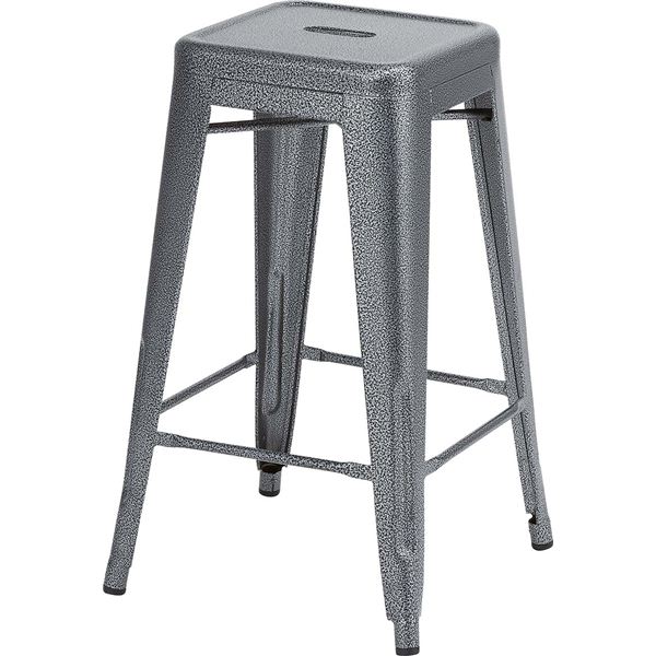 (4脚セット）東谷 クレールハイスツール スチール製 高さ66cm スタッキング可 PC-132BK ブラック（黒） 【×4セット】（代引不可）