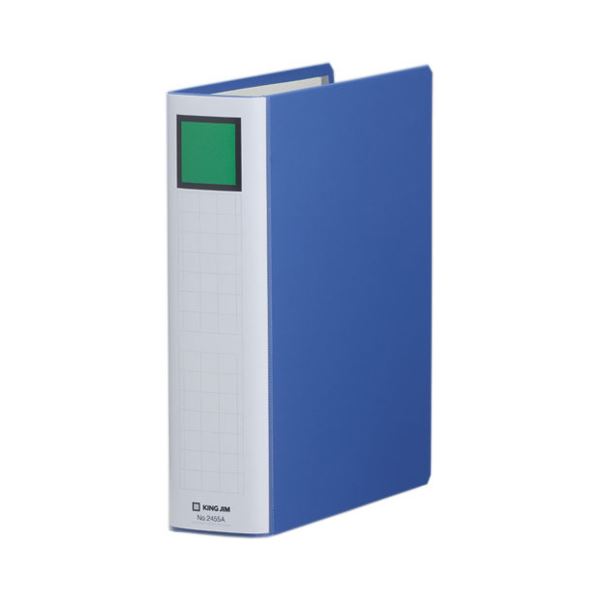 （まとめ） キングファイル スーパードッチ（脱・着）イージー B5タテ 500枚収容 背幅66mm 青 2455A 1冊 【×10セット】（代引不可）