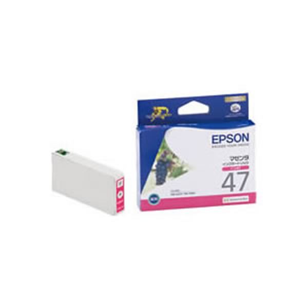 （まとめ）【純正品】EPSON ICM47 M【×5セット】（代引不可）