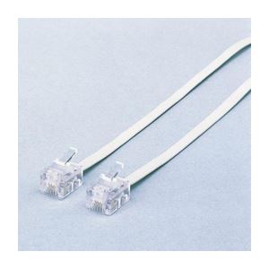 （まとめ）エレコム スリムモジュラケーブル（白） MJ-5WH【×10セット】（代引不可）