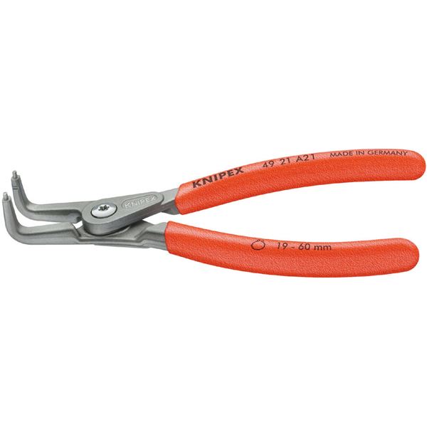 KNIPEX（クニペックス）4921-A41 軸用精密スナップリングプライヤー 曲（SB）（代引不可）