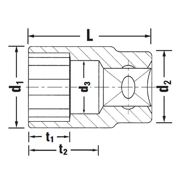 STAHLWILLE（スタビレー） 50A-1.1／2 （1／2SQ）ソケット （12角） （03410064）（代引不可）_1