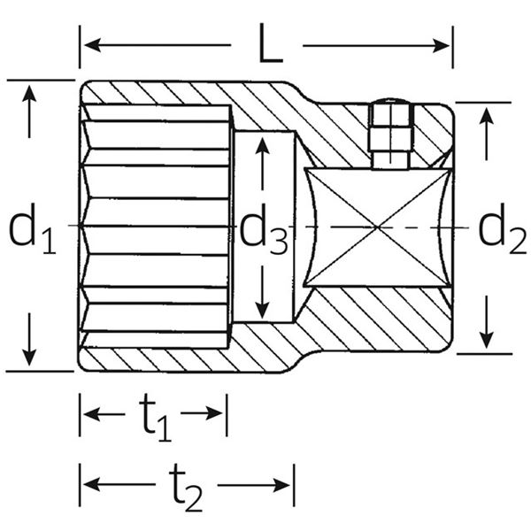STAHLWILLE（スタビレー） 55A-1.11／16 （3／4SQ）ソケット （12角）（05410067）（代引不可）_1