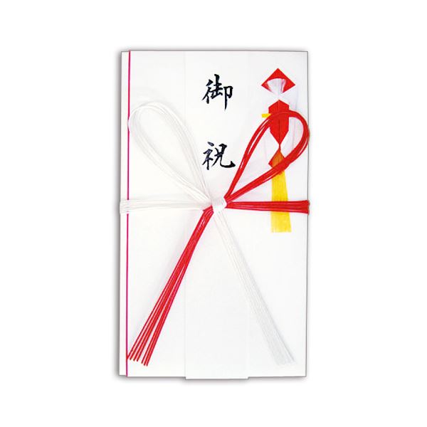（まとめ） 赤白7本 花結 金封 高級和紙 短冊付 NO.2653 1セット（10枚） 【×3セット】（代引不可）