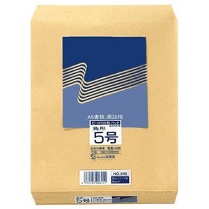 （まとめ） ピース R40再生紙クラフト封筒 角5 85g／m2 645 1パック（100枚） 【×5セット】（代引不可）の通販は