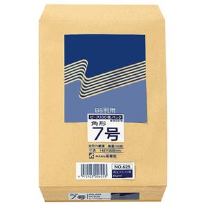 （まとめ） ピース R40再生紙クラフト封筒 角7 85g／m2 625 1パック（100枚） 【×10セット】（代引不可）