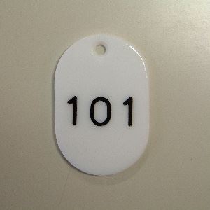 （業務用セット） 番号札 小判型・スチロール製 番号入（連番） CR-BG43-W 白 入 【×2セット】（代引不可）の通販は 6,858円