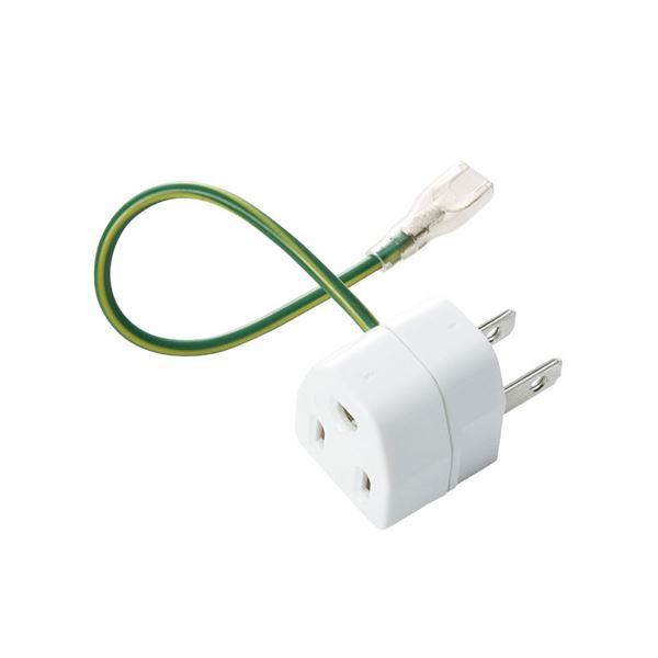 （まとめ）サンワサプライ 3P→2P変換アダプタ絶縁カバー付き TAP-AD1N【×10セット】（代引不可）